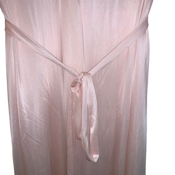 Vintage Olga Erteszek Pink Floral Lace Robe With Belt Size Medium Style 94250 - Picture 8 of 12